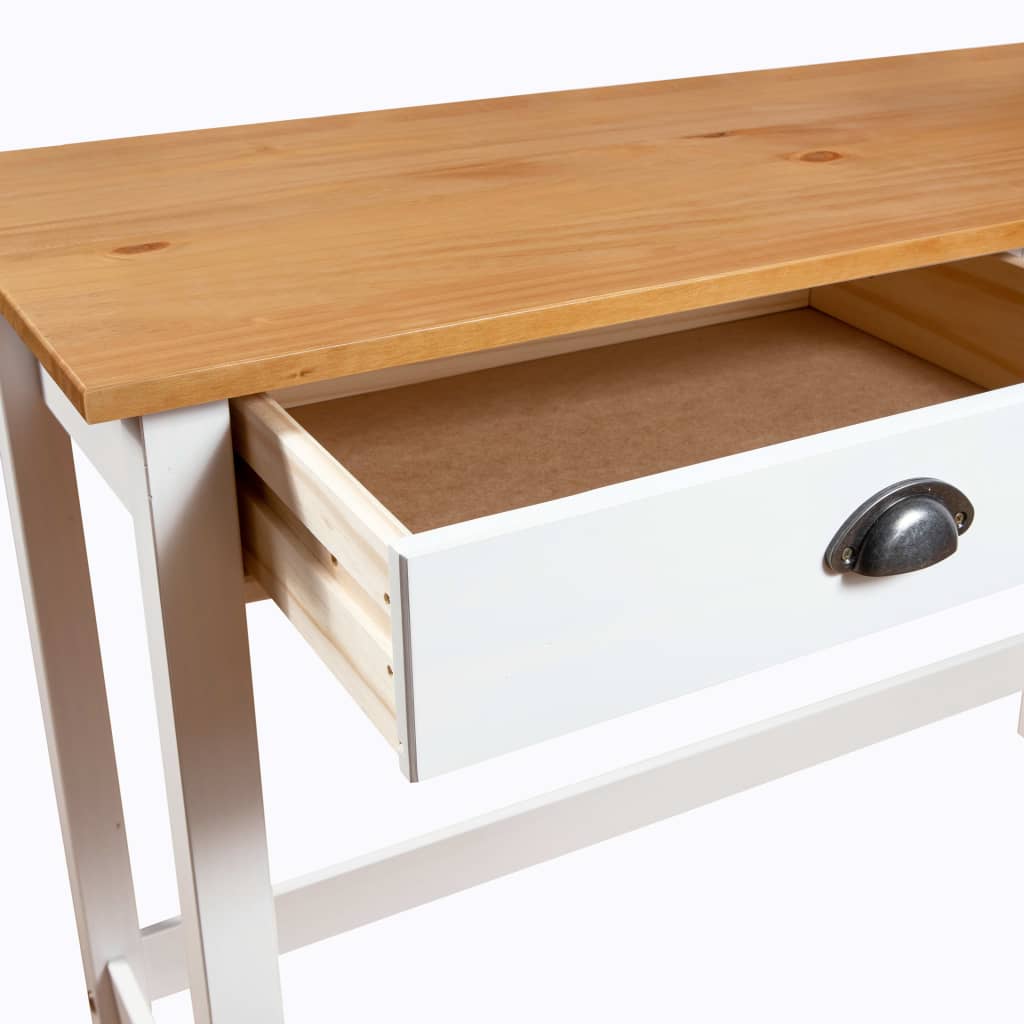 Avlastningsbord Konsollbord Tre Hill med 2 skuffer 110x45x74 cm heltre furu