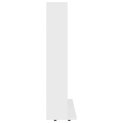 CD-hylle hvit 100x23x89,5 cm konstruert tre