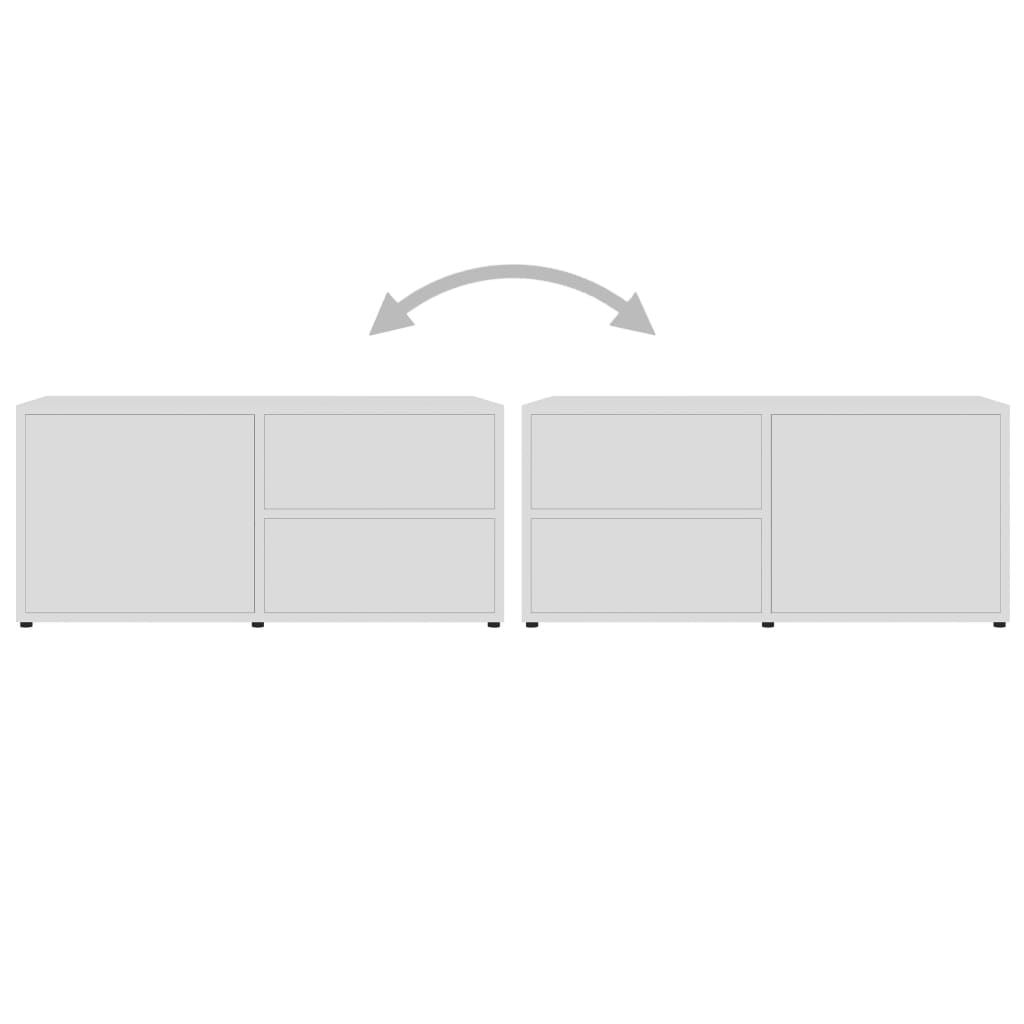 TV-Møbel Hvit Tv-benk 80x34x36 cm