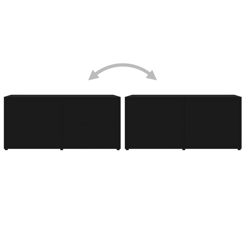 TV-Møbel Svart Tv-benk 80x34x36 cm