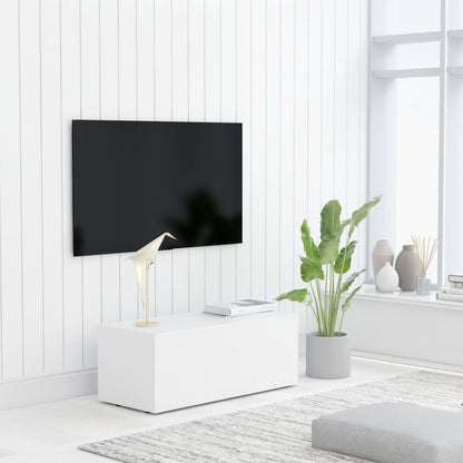 TV-Møbel Hvit Tv-benk 80x34x30 cm