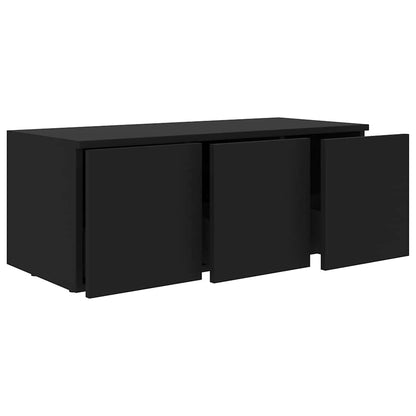 TV-benk svart 80x34x30 cm konstruert tre