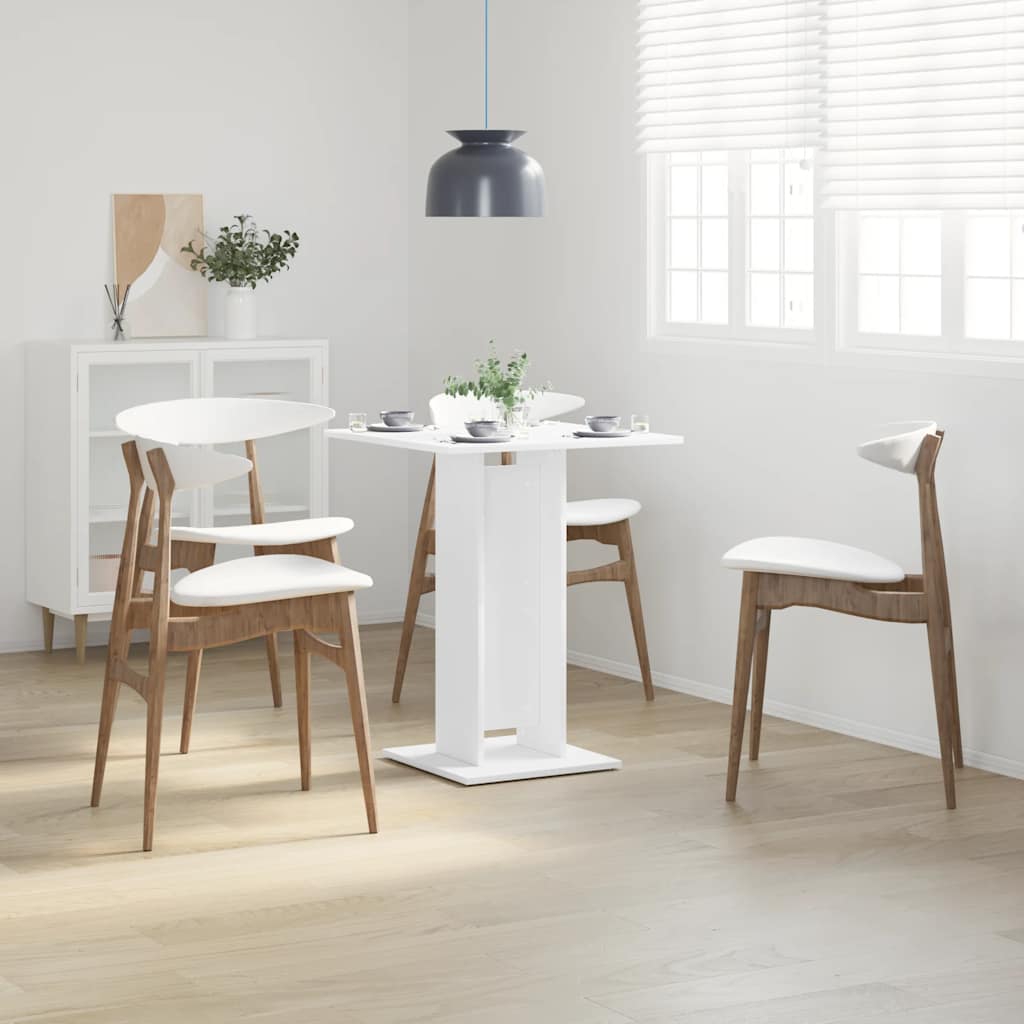 Bistrobord hvit 60x60x75 cm konstruert tre