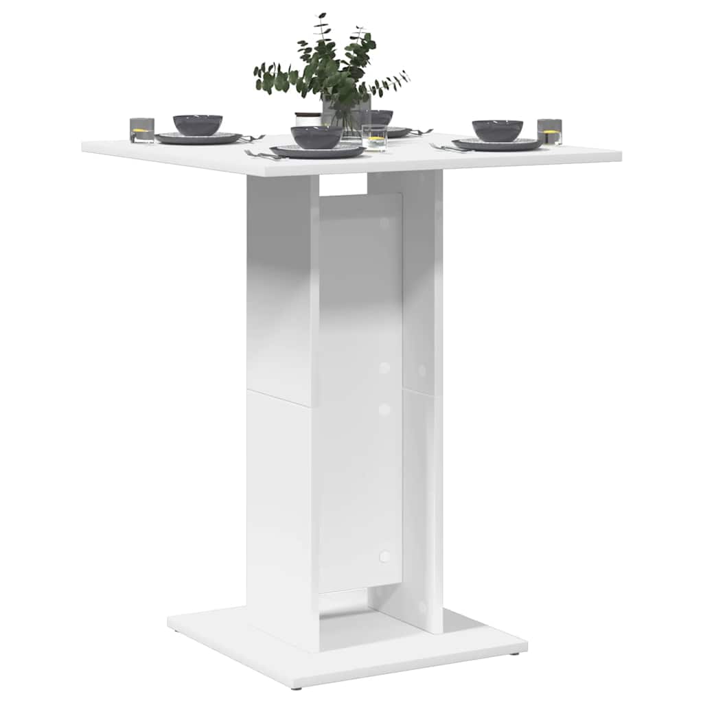 Bistrobord hvit 60x60x75 cm konstruert tre