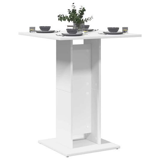 Bistrobord hvit 60x60x75 cm konstruert tre