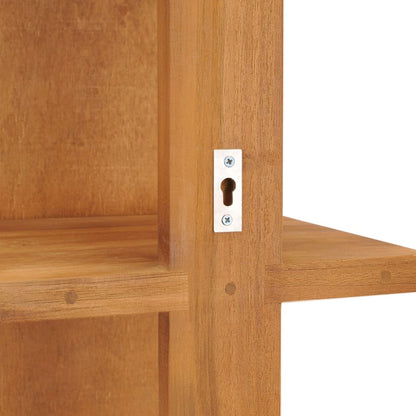 Veggspeil Tre teak med hyller 30x30x120 cm