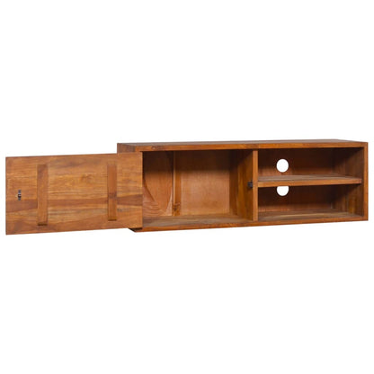 TV-Møbel Tre TV-benk heltre teak Veggmontert 90x30x30 cm