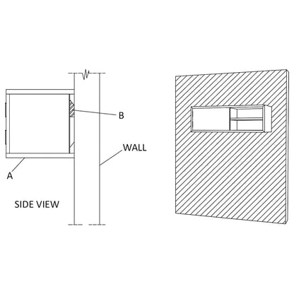 TV-Møbel Tre TV-benk heltre teak Veggmontert 90x30x30 cm