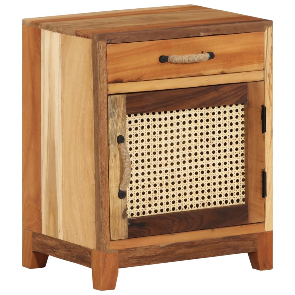 Nattbord Sengbord Tre Gjenvunnet Heltre 40x30x50 cm