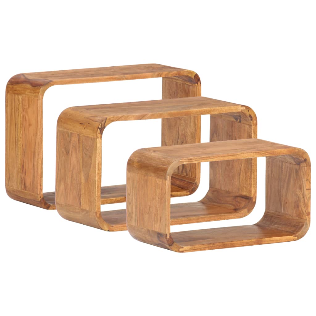 Sidebord Tre 3 stk heltre akasie honningfinish