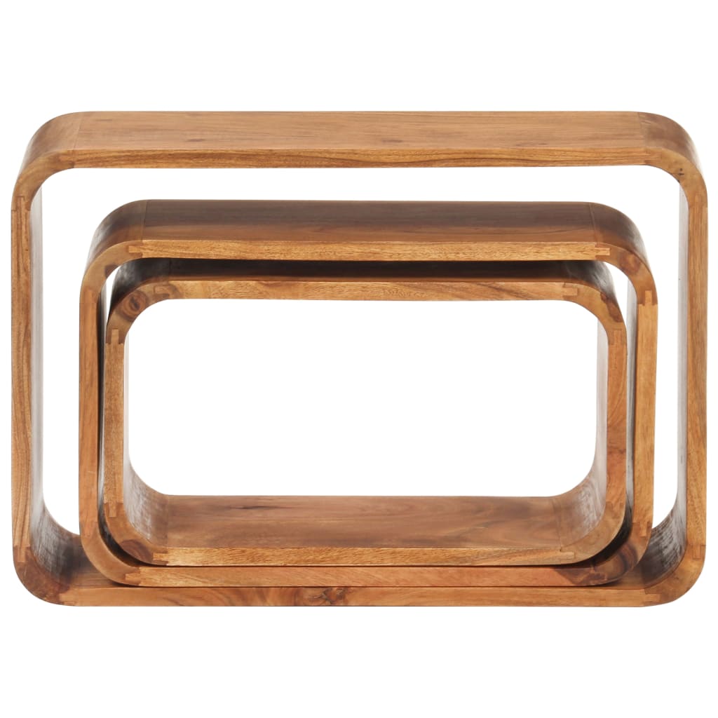 Sidebord Tre 3 stk heltre akasie honningfinish