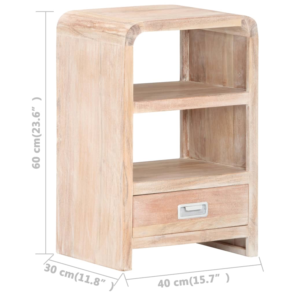 Nattbord Sengbord Tre Heltre Akasietre 40x30x60 cm