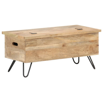 Oppbevaringskiste 90x40x45 cm heltre mango