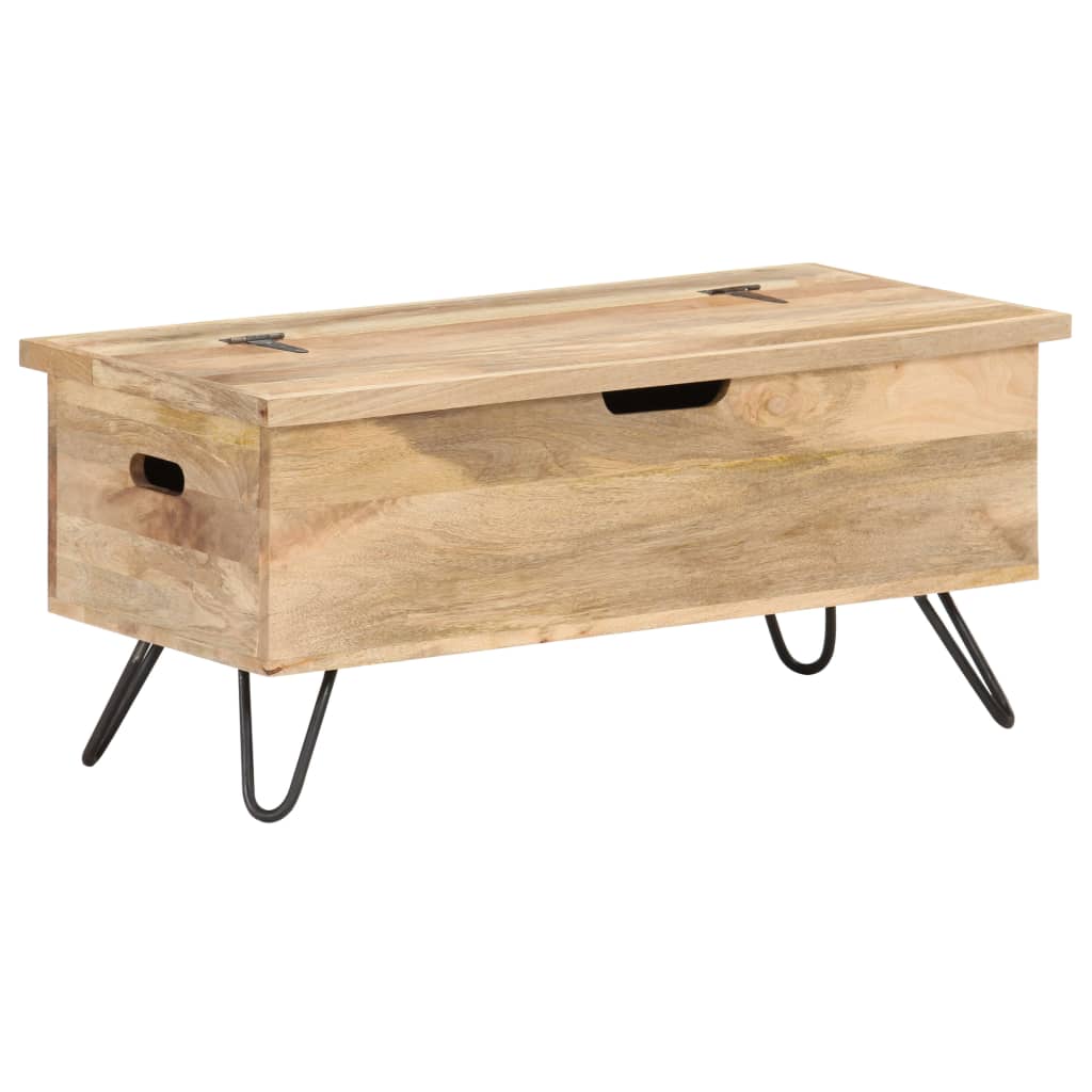 Oppbevaringskiste 90x40x45 cm heltre mango