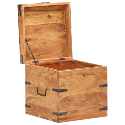Oppbevaringskiste 40x40x40 cm heltre akasie