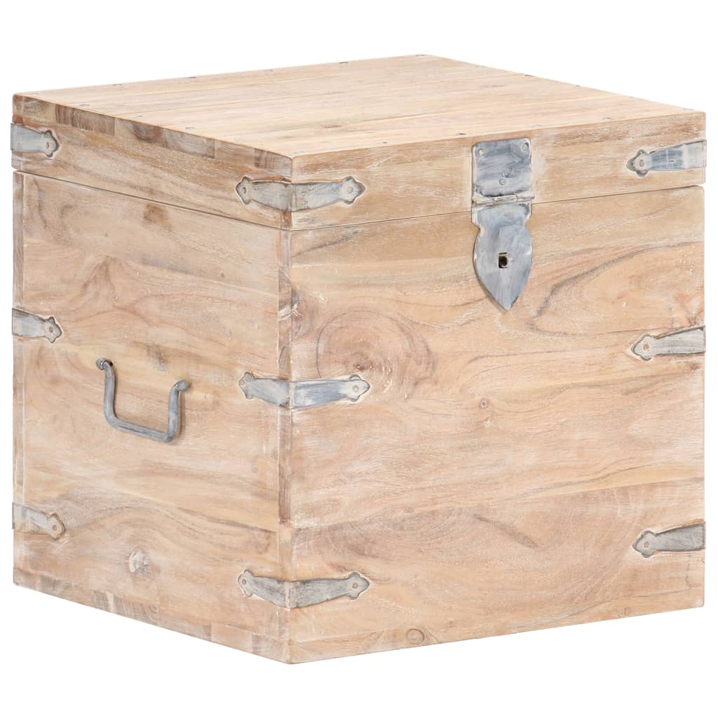 Oppbevaringskiste 40x40x40 cm heltre akasie