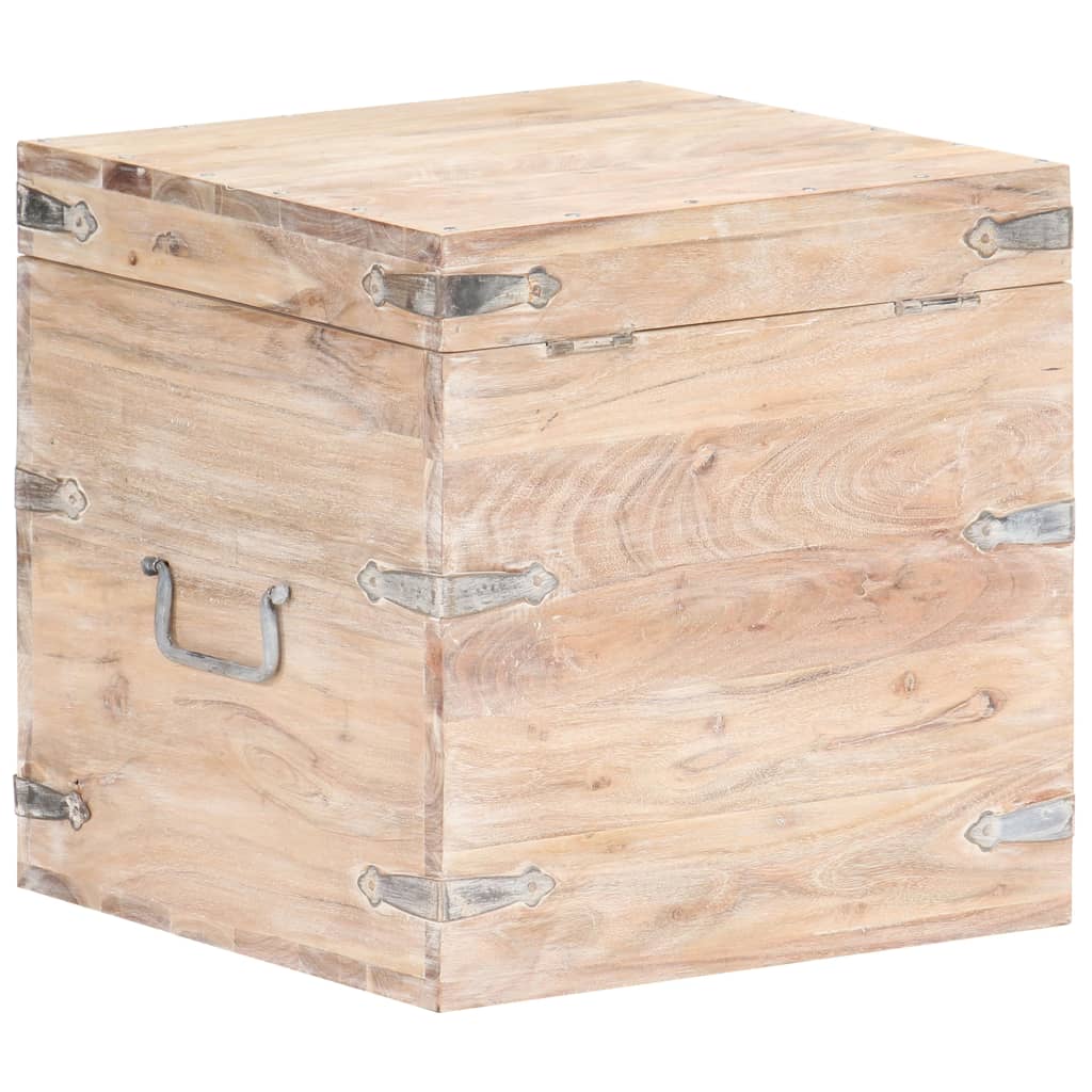 Oppbevaringskiste 40x40x40 cm heltre akasie