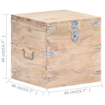Oppbevaringskiste 40x40x40 cm heltre akasie