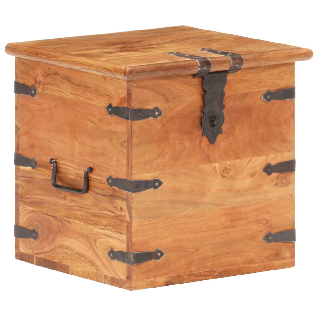 Oppbevaringskiste 40x40x40 cm heltre akasie