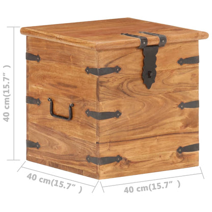 Oppbevaringskiste 40x40x40 cm heltre akasie