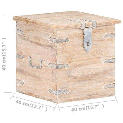 Oppbevaringskiste 40x40x40 cm heltre akasie