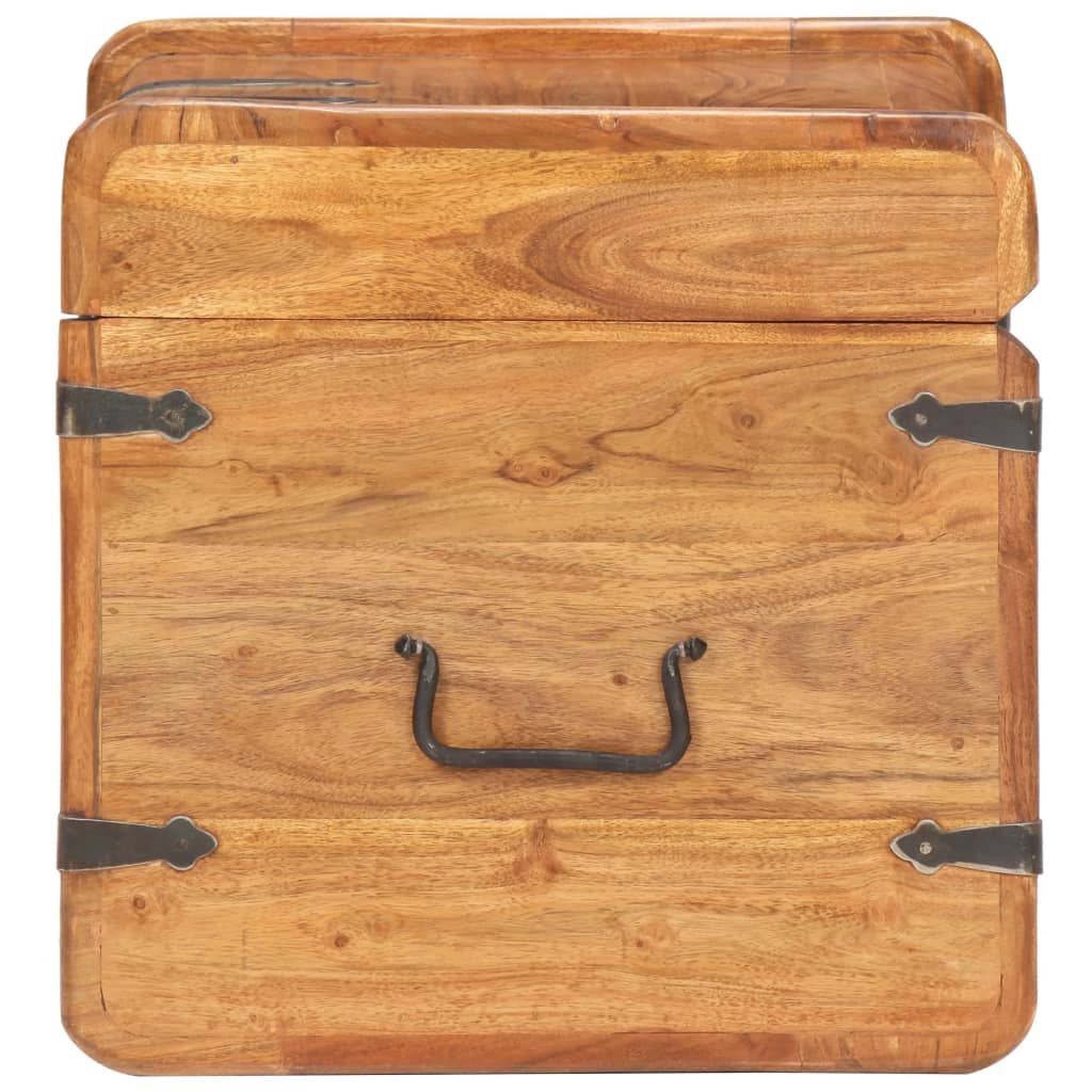 Oppbevaringskiste 40x40x40 cm heltre akasie