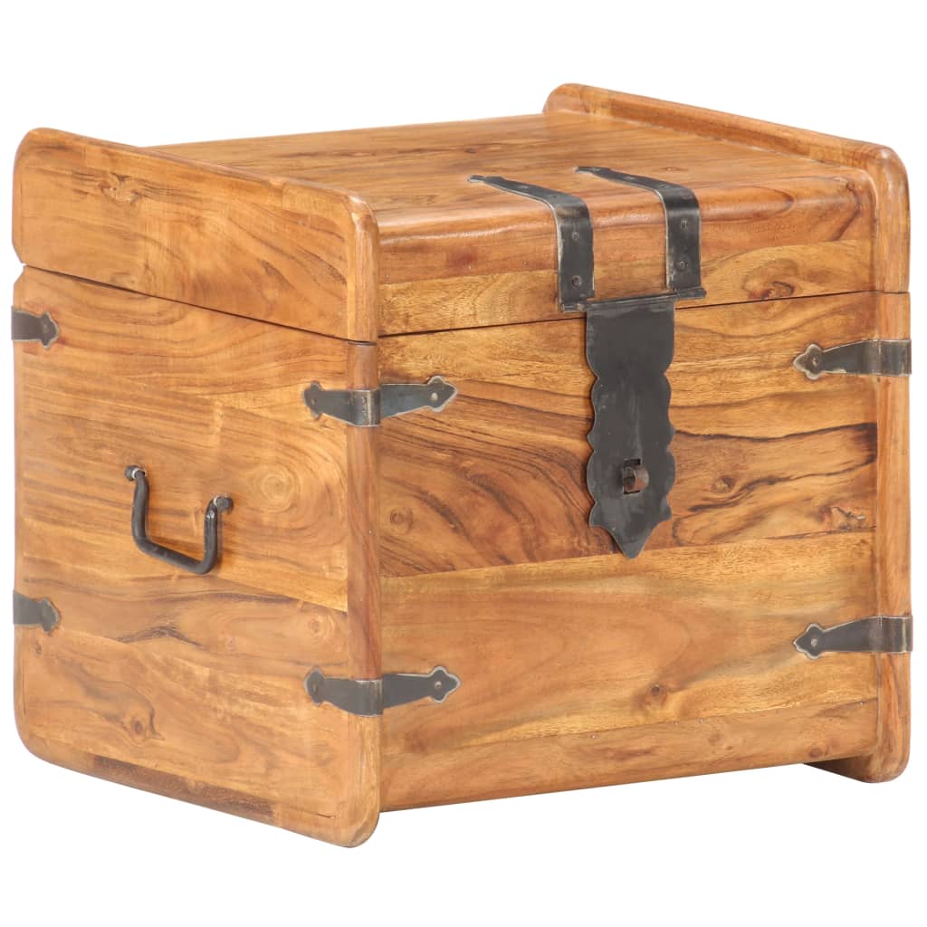 Oppbevaringskiste 40x40x40 cm heltre akasie