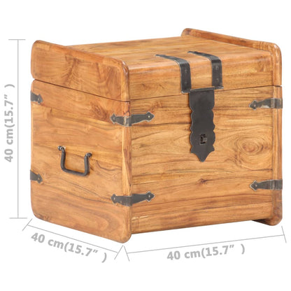 Oppbevaringskiste 40x40x40 cm heltre akasie