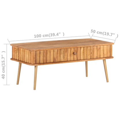 Salongbord Sofabord Tre heltre akasie 100x50x40 cm
