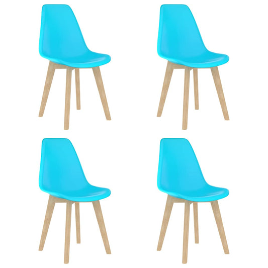 Spisestoler 4 stk blå plast
