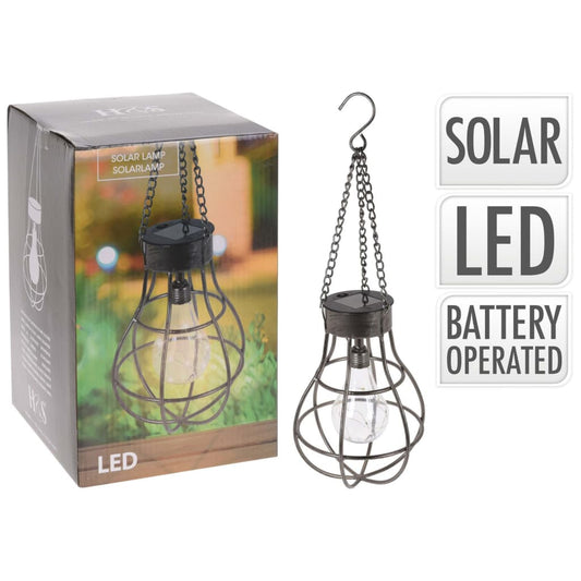 Hagebelysning Div. Soldrevet lampe Metall med 10 lysdioder