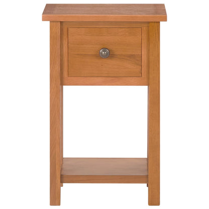 Magasinhylle Magasinbord med skuff 35x27x55 cm heltre Eik