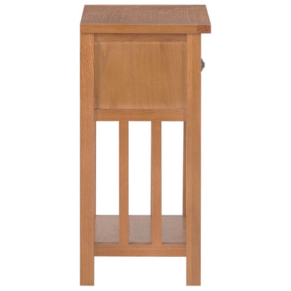 Magasinhylle Magasinbord med skuff 35x27x55 cm heltre Eik