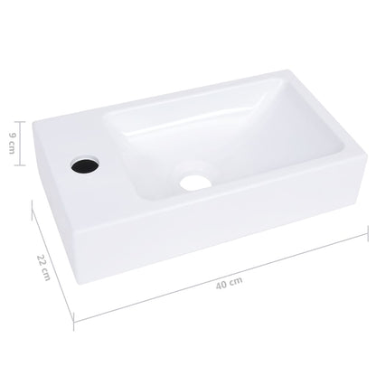 Baderomservant 400x220x90 mm SMC hvit