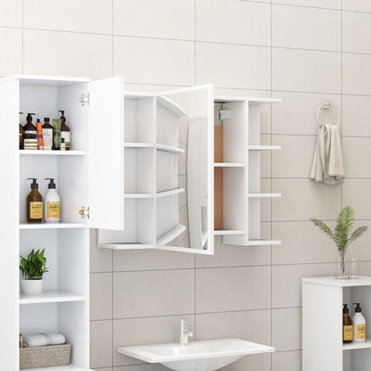Baderomsspeil Speilskap til baderom Hvit 80x20,5x64 cm