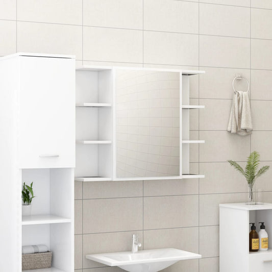 Baderomsspeil Speilskap til baderom Hvit 80x20,5x64 cm