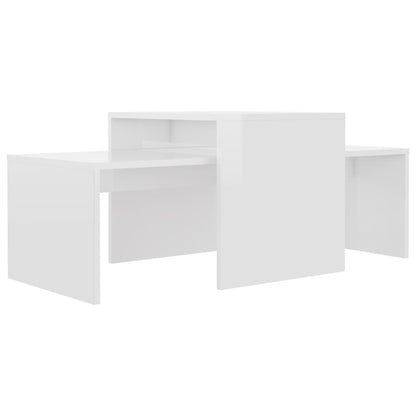 Salongbord Sofabord Høyglans Hvit 100x48x40 cm