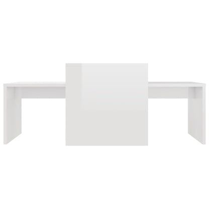 Salongbord Sofabord Høyglans Hvit 100x48x40 cm
