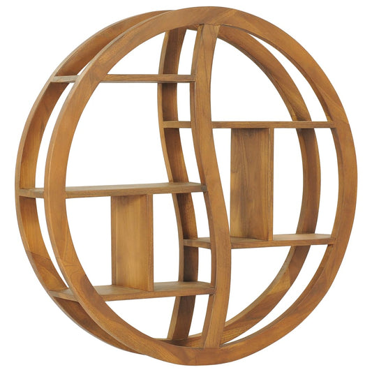 Vegghylle Tre yin og yang 80x17,5x80 cm heltre teak