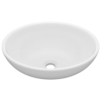 Baderomservant Luksuriøs ovalformet matt Hvit 40x33 cm keramisk