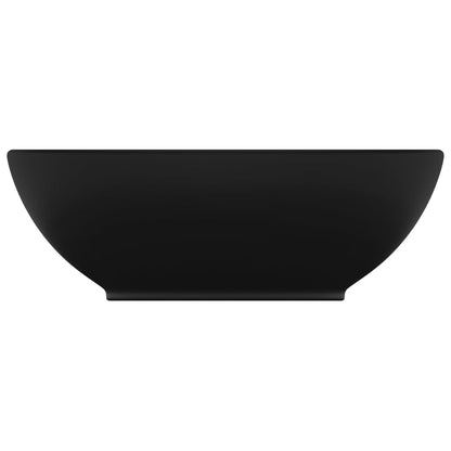Baderomservant Luksuriøs ovalformet matt Svart 40x33 cm keramisk