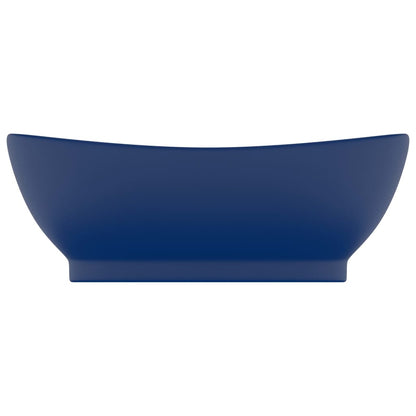 Baderomsvask Luksuriøs overløp oval matt mørkeblå 58,5x39cm keramisk