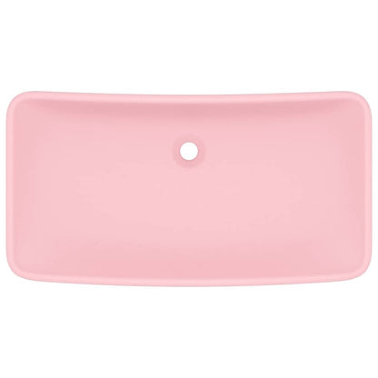 Baderomservant Luksuriøs rektangulær matt rosa 71x38 cm keramikk