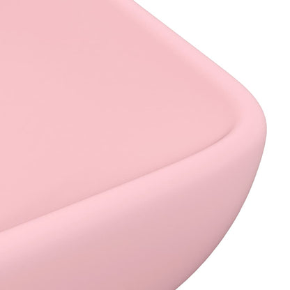 Baderomservant Luksuriøs rektangulær matt rosa 71x38 cm keramikk