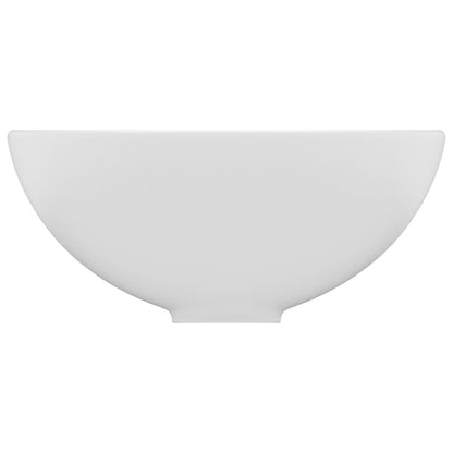 Baderomsvask Luksuriøs rund matt Hvit 32,5x14 cm keramisk
