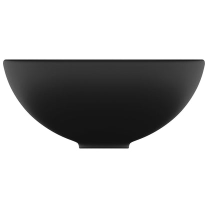 Baderomsvask Luksuriøs rund matt Svart 32,5x14 cm keramisk