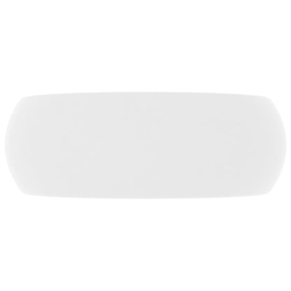 Baderomsvask Luksuriøs rund matt Hvit 40x15 cm keramisk