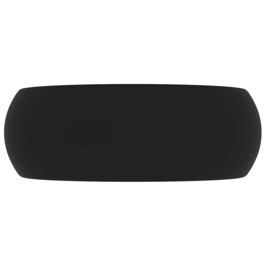 Baderomservant Luksuriøs rund matt Svart 40x15 cm keramisk