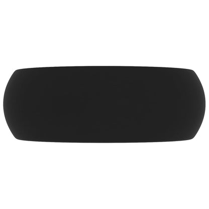 Baderomservant Luksuriøs rund matt Svart 40x15 cm keramisk