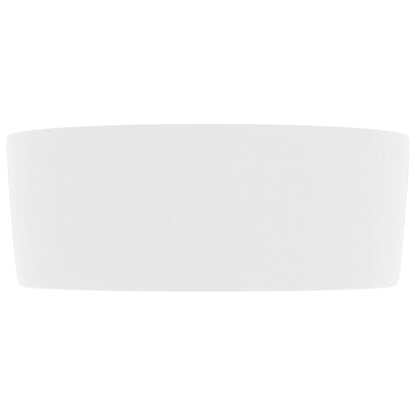 Baderomsvask Luksuriøs rund matt Hvit 40x15 cm keramisk